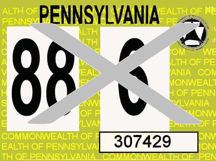 Modal Additional Images for 1987 Pennsylvania Inspection Sticker